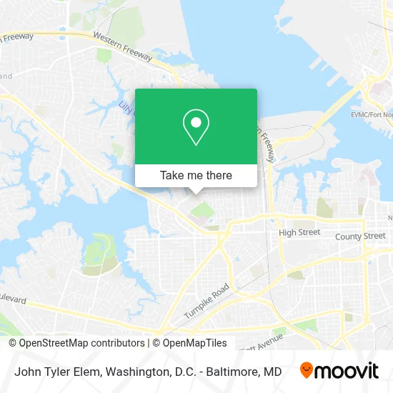 John Tyler Elem map