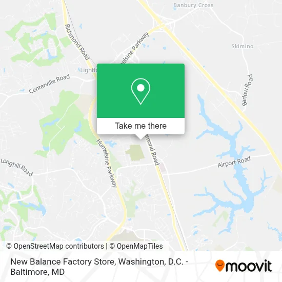 New Balance Factory Store map