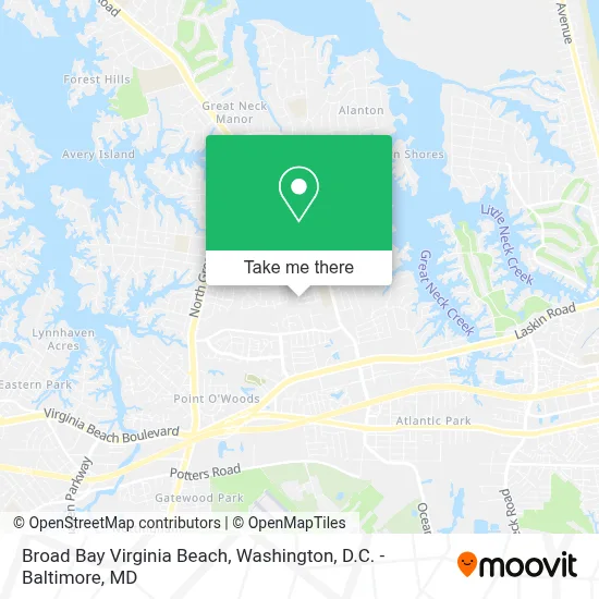 Broad Bay Virginia Beach map
