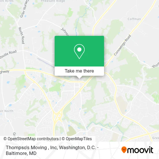 Thompso's Moving , Inc map