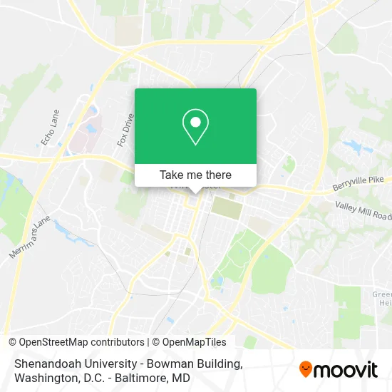 Shenandoah University - Bowman Building map