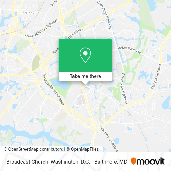 Broadcast Church map