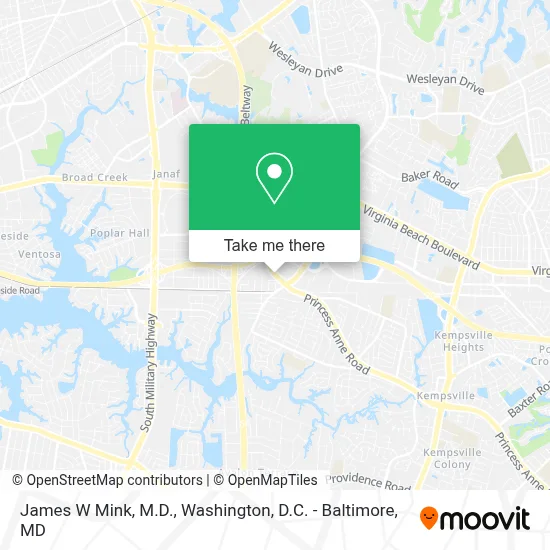James W Mink, M.D. map