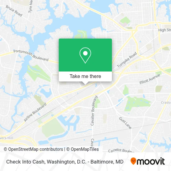 Check Into Cash map