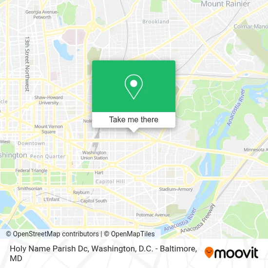 Holy Name Parish Dc map