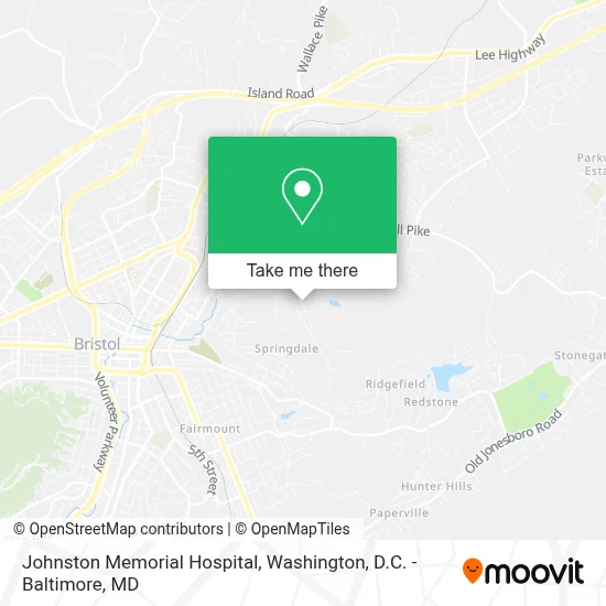 Johnston Memorial Hospital map
