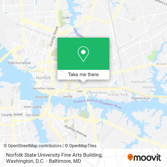 Norfolk State University Fine Arts Building map