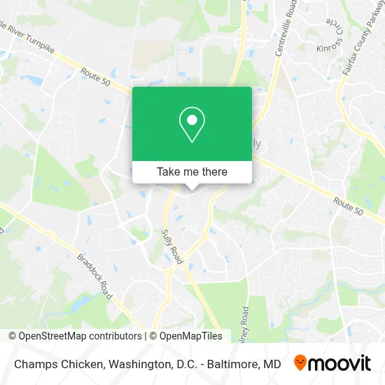 Champs Chicken map