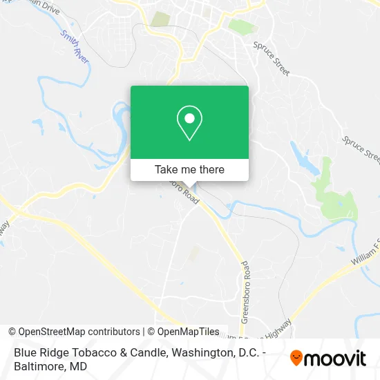 Blue Ridge Tobacco & Candle map