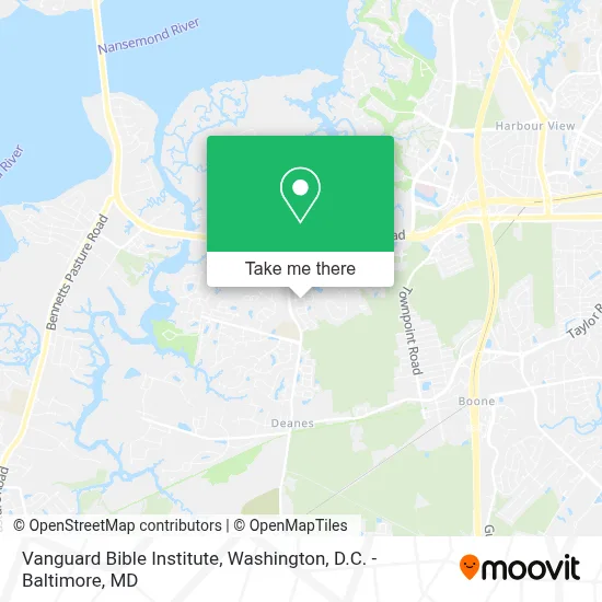 Vanguard Bible Institute map