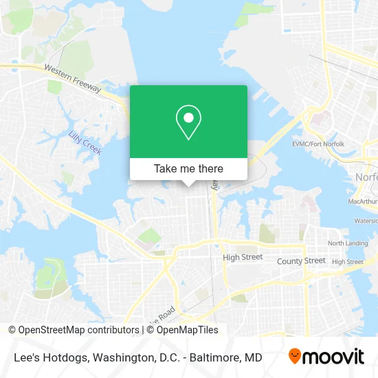 Lee's Hotdogs map