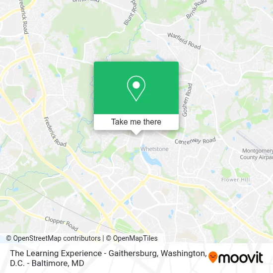 The Learning Experience - Gaithersburg map