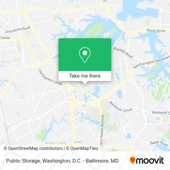 Public Storage map