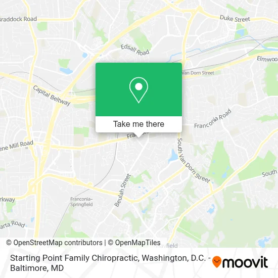 Starting Point Family Chiropractic map