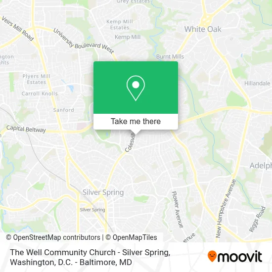 The Well Community Church - Silver Spring map
