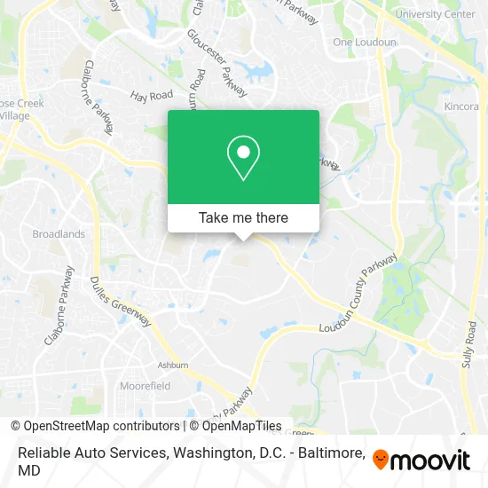 Reliable Auto Services map