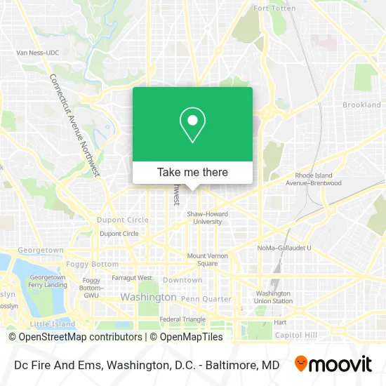Dc Fire And Ems map