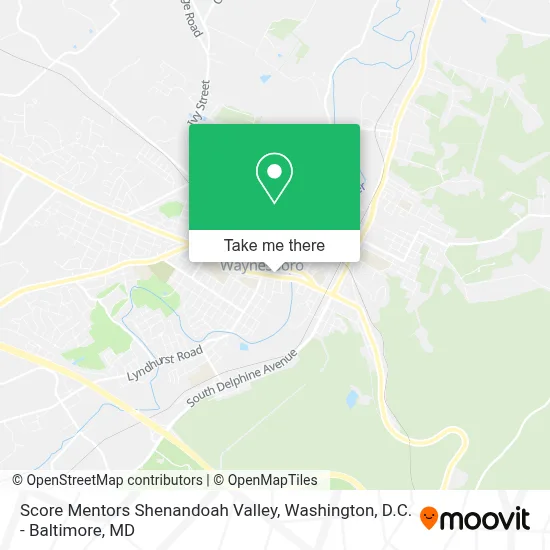 Score Mentors Shenandoah Valley map