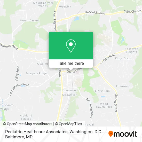 Pediatric Healthcare Associates map