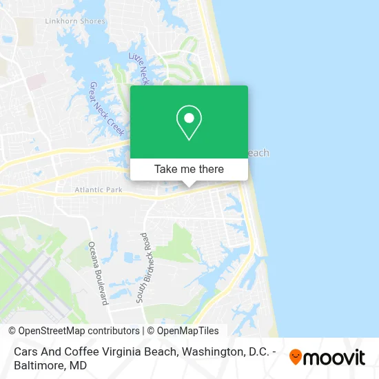 Cars And Coffee Virginia Beach map