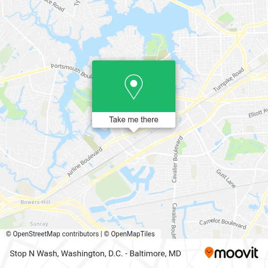 Stop N Wash map