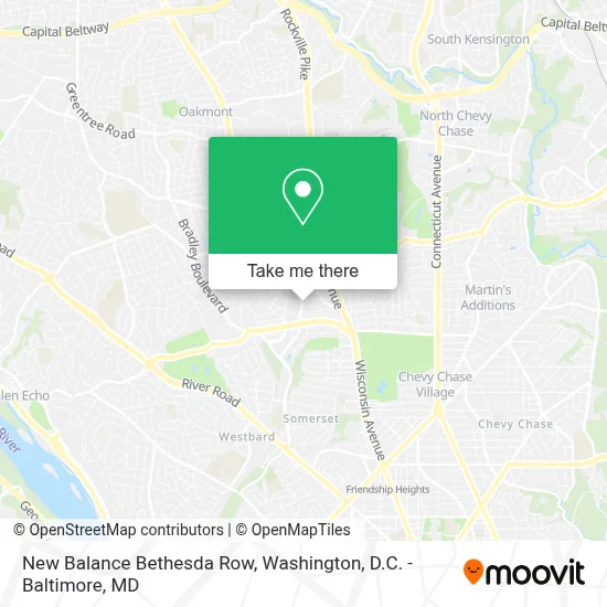 New Balance Bethesda Row map