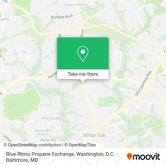 Blue Rhino Propane Exchange map