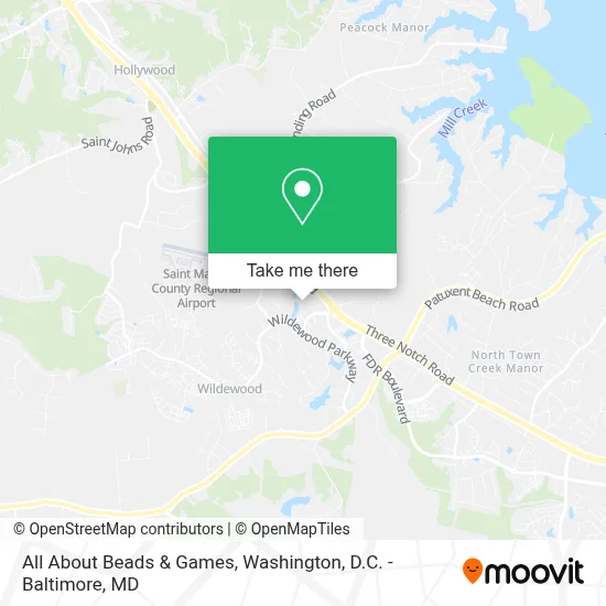 All About Beads & Games map