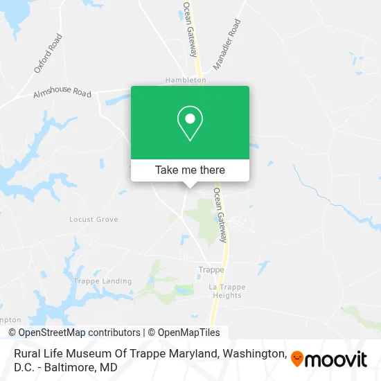 Rural Life Museum Of Trappe Maryland map