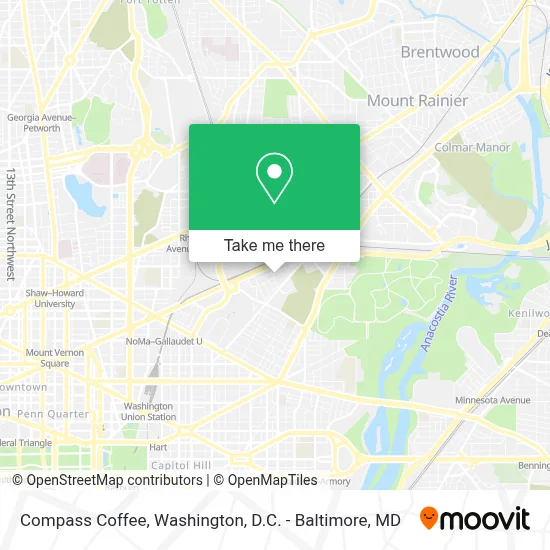 Compass Coffee map