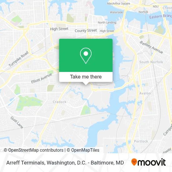 Arreff Terminals map