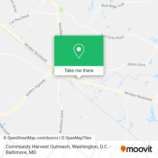 Community Harvest Outreach map