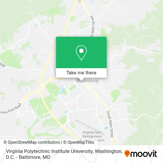 Virginia Polytechnic Institute University map