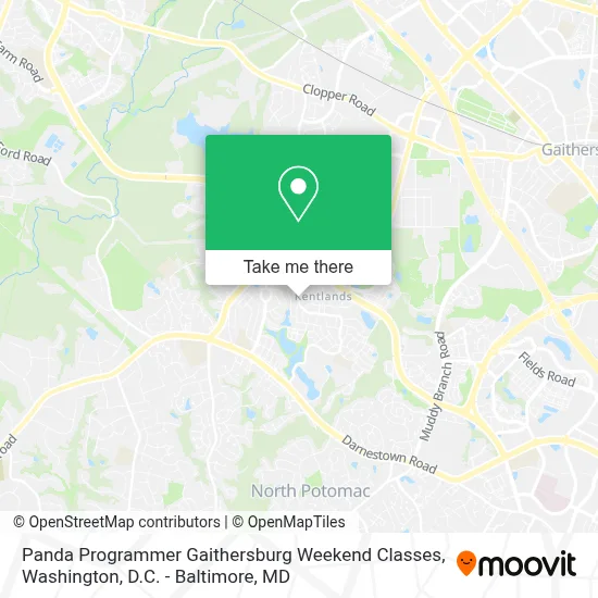 Panda Programmer Gaithersburg Weekend Classes map