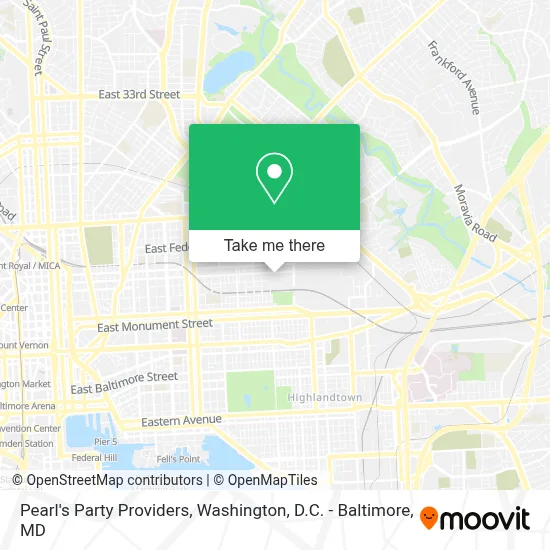 Pearl's Party Providers map