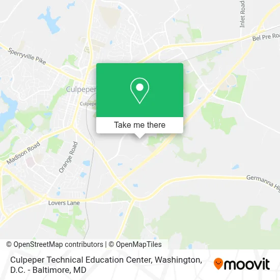 Culpeper Technical Education Center map