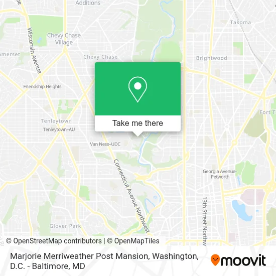 Marjorie Merriweather Post Mansion map
