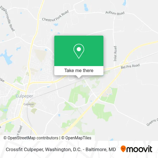 Crossfit Culpeper map