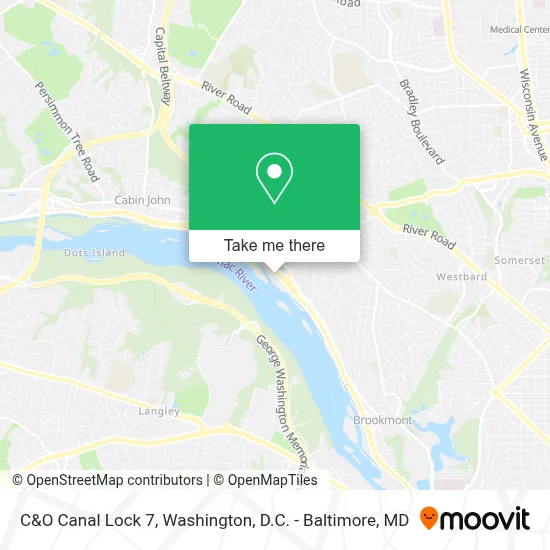 C&O Canal Lock 7 map