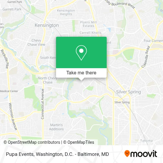 Pupa Events map