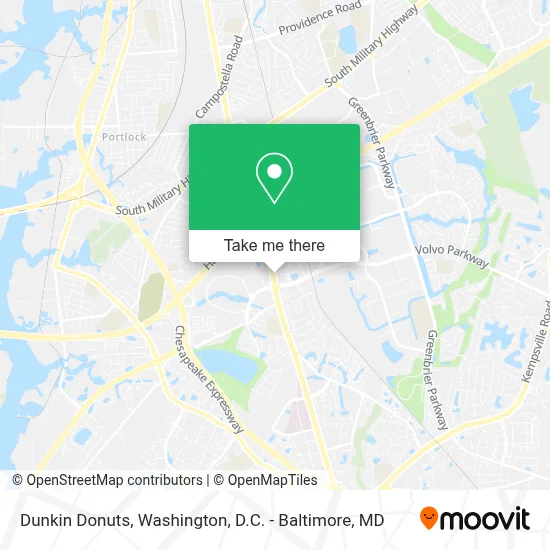 Dunkin Donuts map