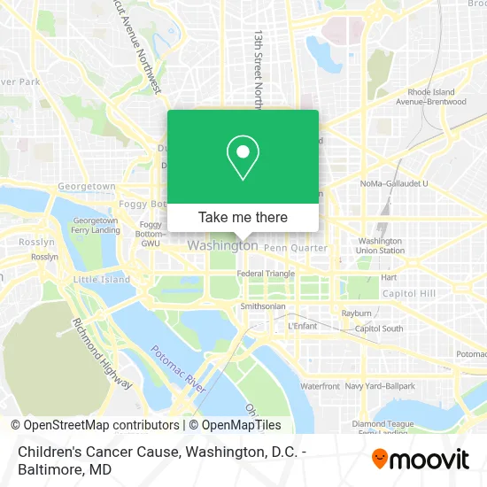 Children's Cancer Cause map