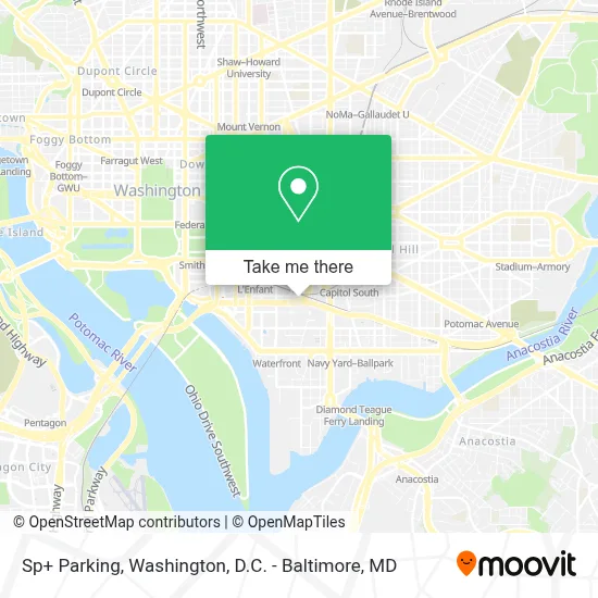 Sp+ Parking map