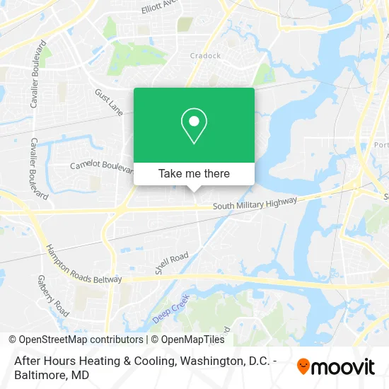After Hours Heating & Cooling map