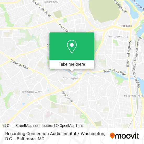 Recording Connection Audio Institute map