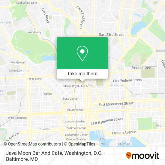 Java Moon Bar And Cafe map
