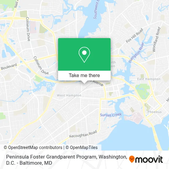 Peninsula Foster Grandparent Program map