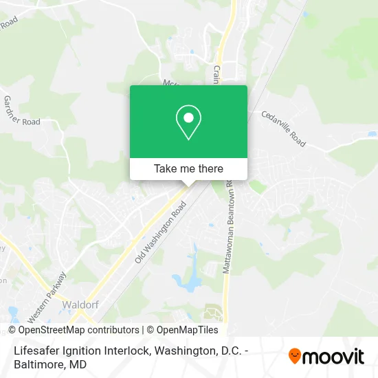 Lifesafer Ignition Interlock map