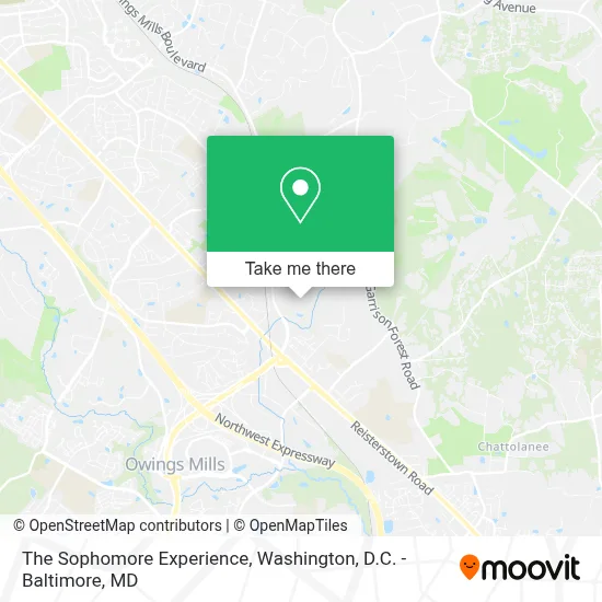 The Sophomore Experience map