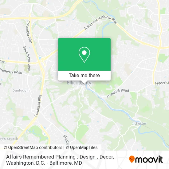 Affairs Remembered Planning . Design . Decor map